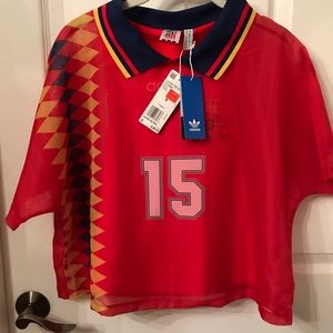 Adidas Layer Barcelona Crop Tee